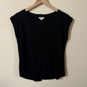 Wilfred Womens Black Open Back Criss Cross Shirt Size Small Office Business